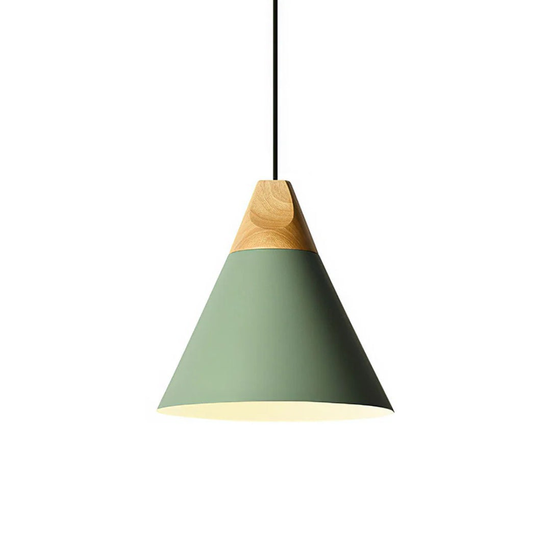 Scandinavische Houten Metalen Hanglamp