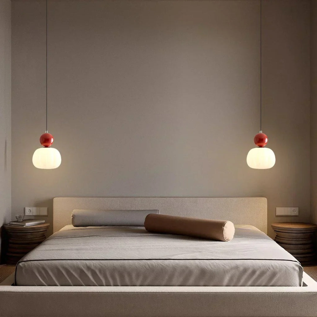 Ronde glazen bol hanglamp