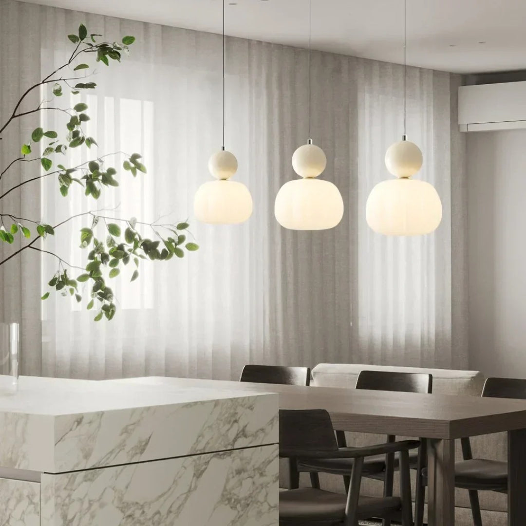Ronde glazen bol hanglamp