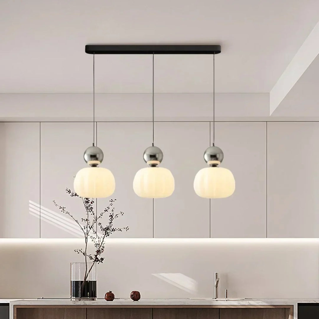 Ronde glazen bol hanglamp