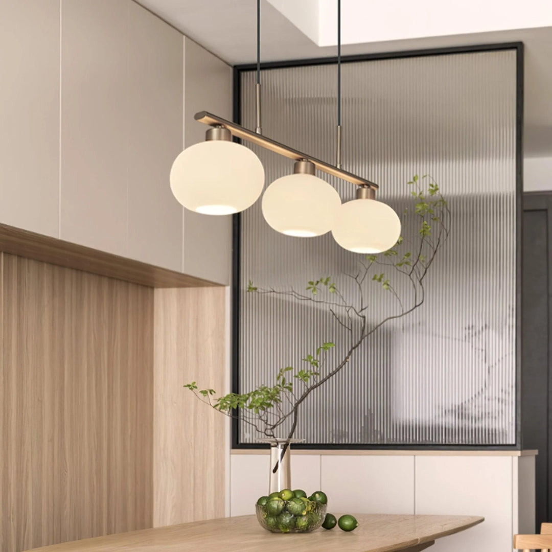 Lineaire Glazen Drievoudige Hanglamp