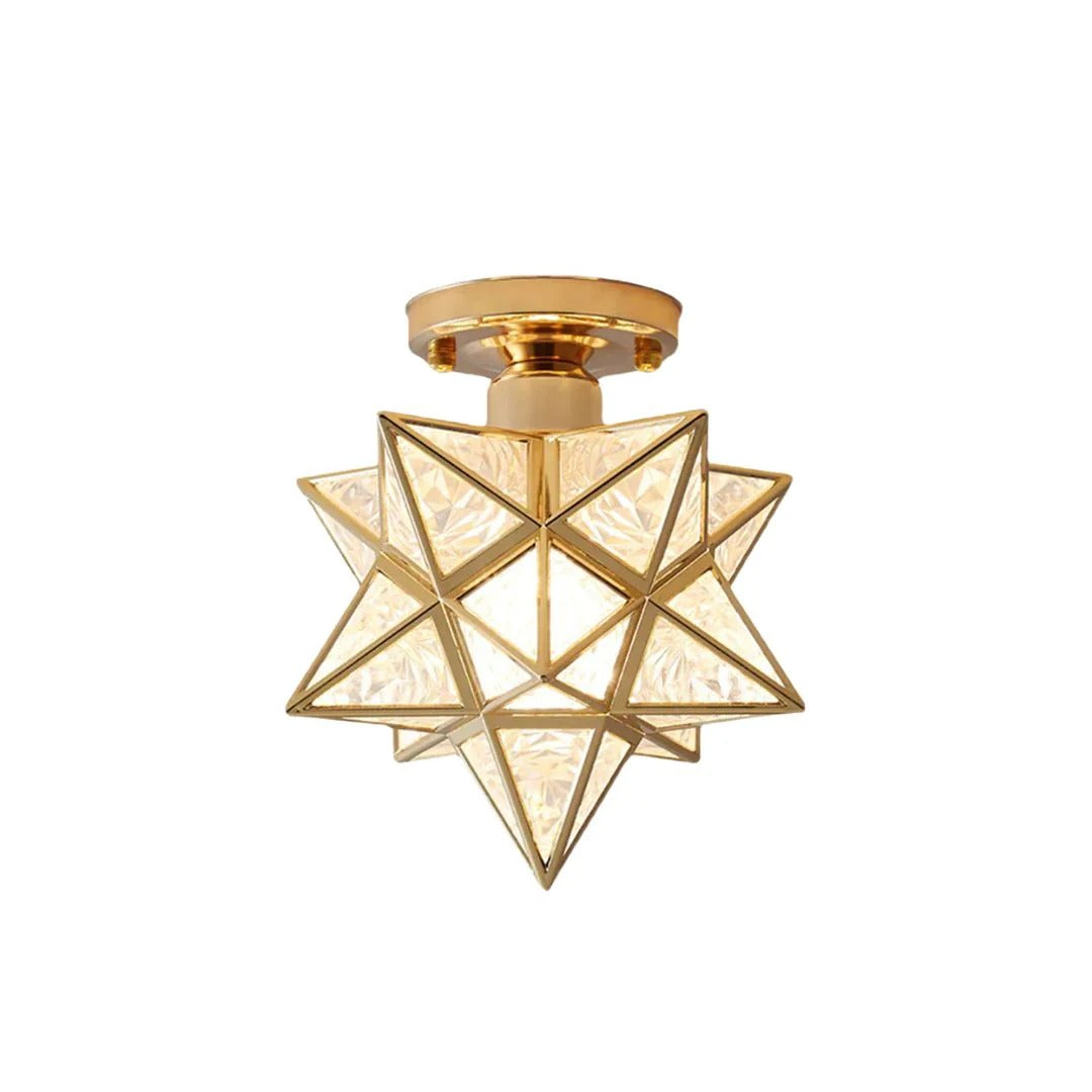 Stervormige metalen plafondlamp