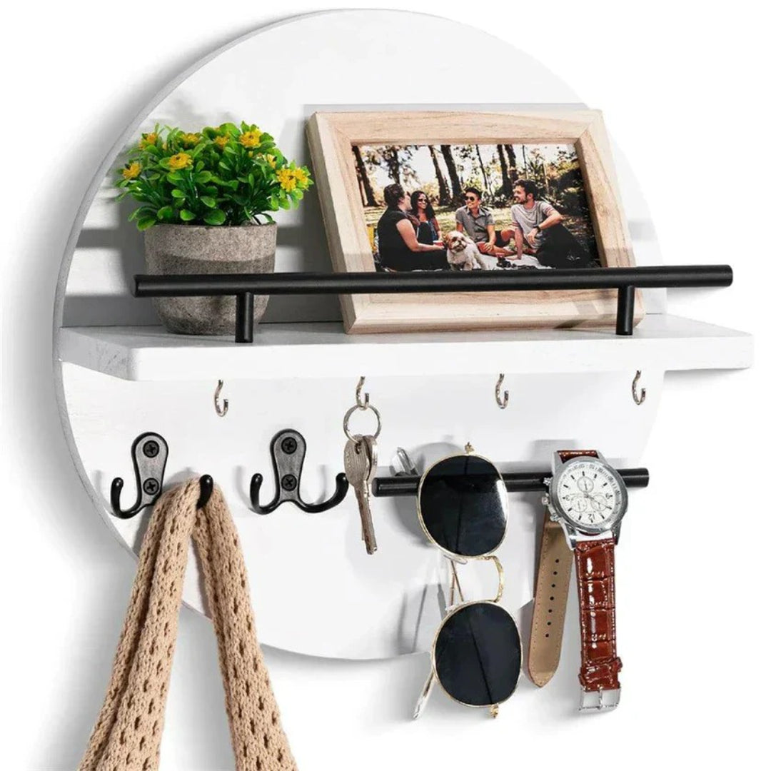 Rustieke houten wand sleutelhanger
