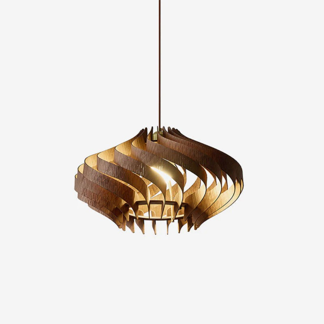 Japandi Houten Hanglamp