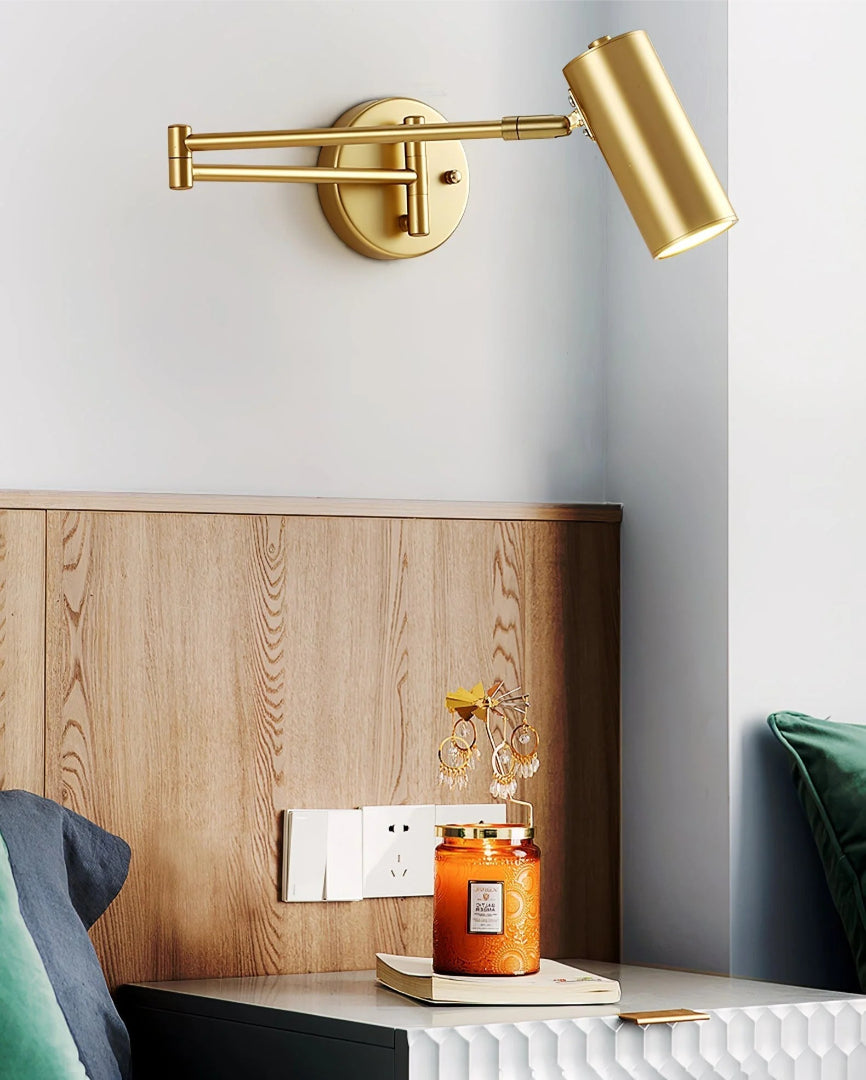 Industriële metalen wandlamp