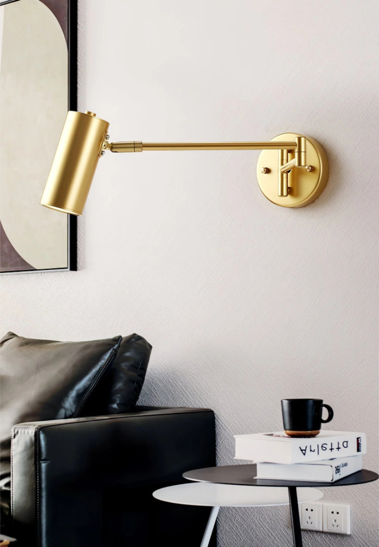 Industriële metalen wandlamp