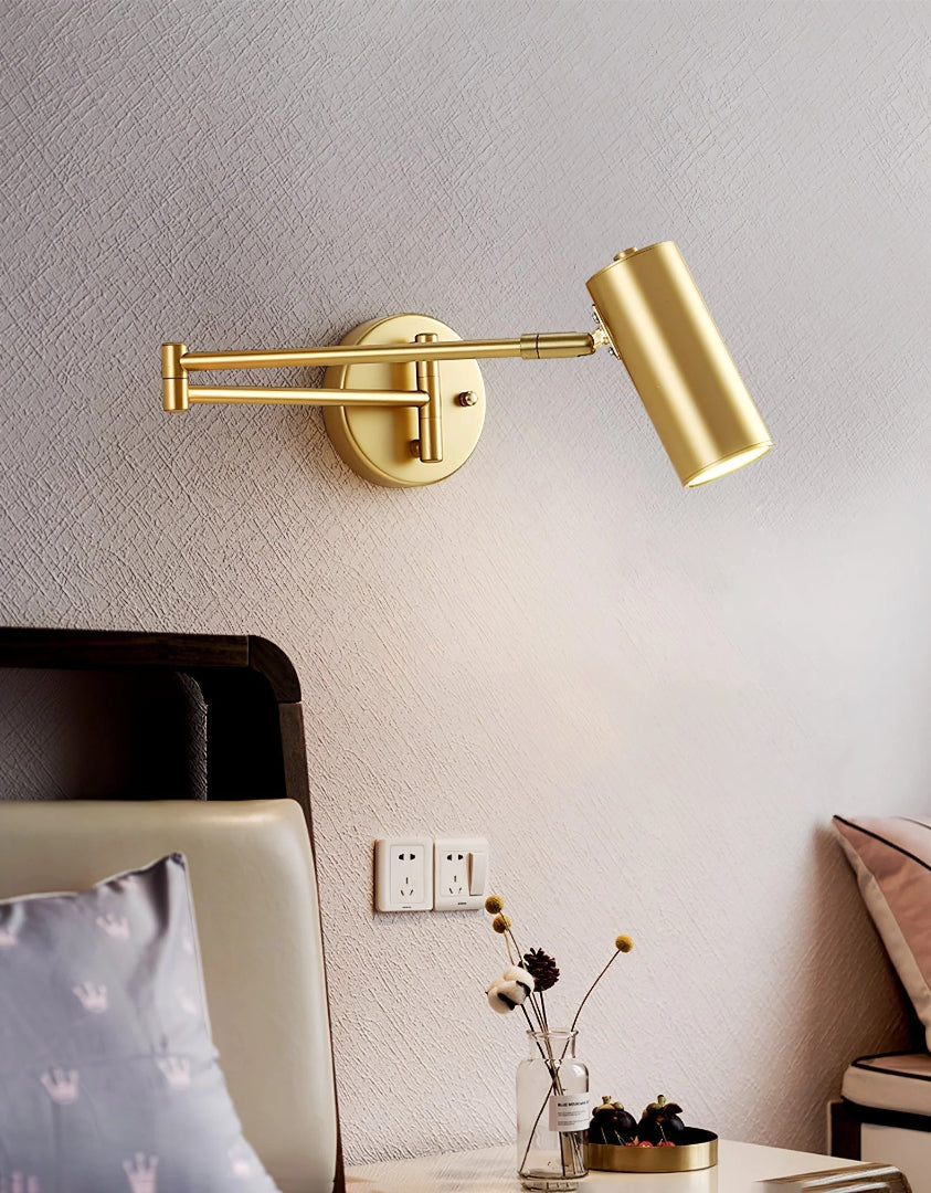 Industriële metalen wandlamp