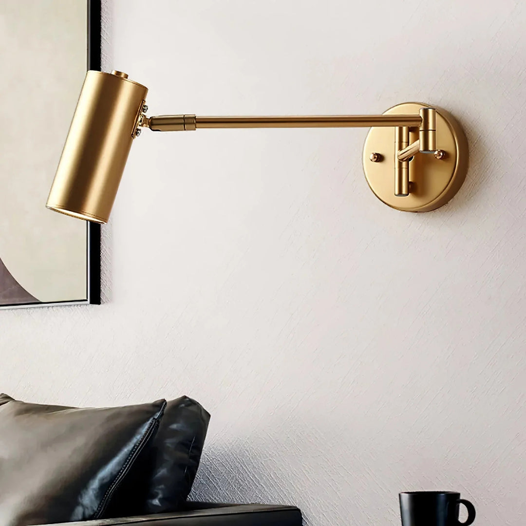 Industriële metalen wandlamp