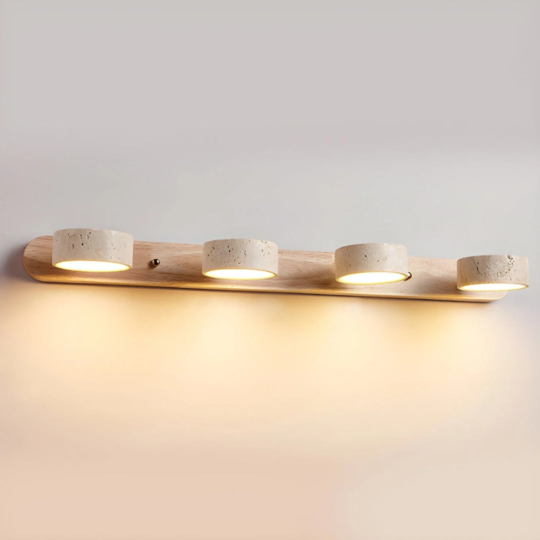 Minimalistische Travertin Dubbele Wandlamp