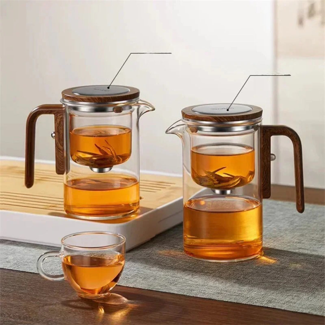 Moderne glazen theepot