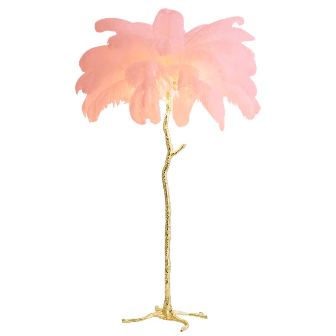Moderne Vloerlamp met Veren