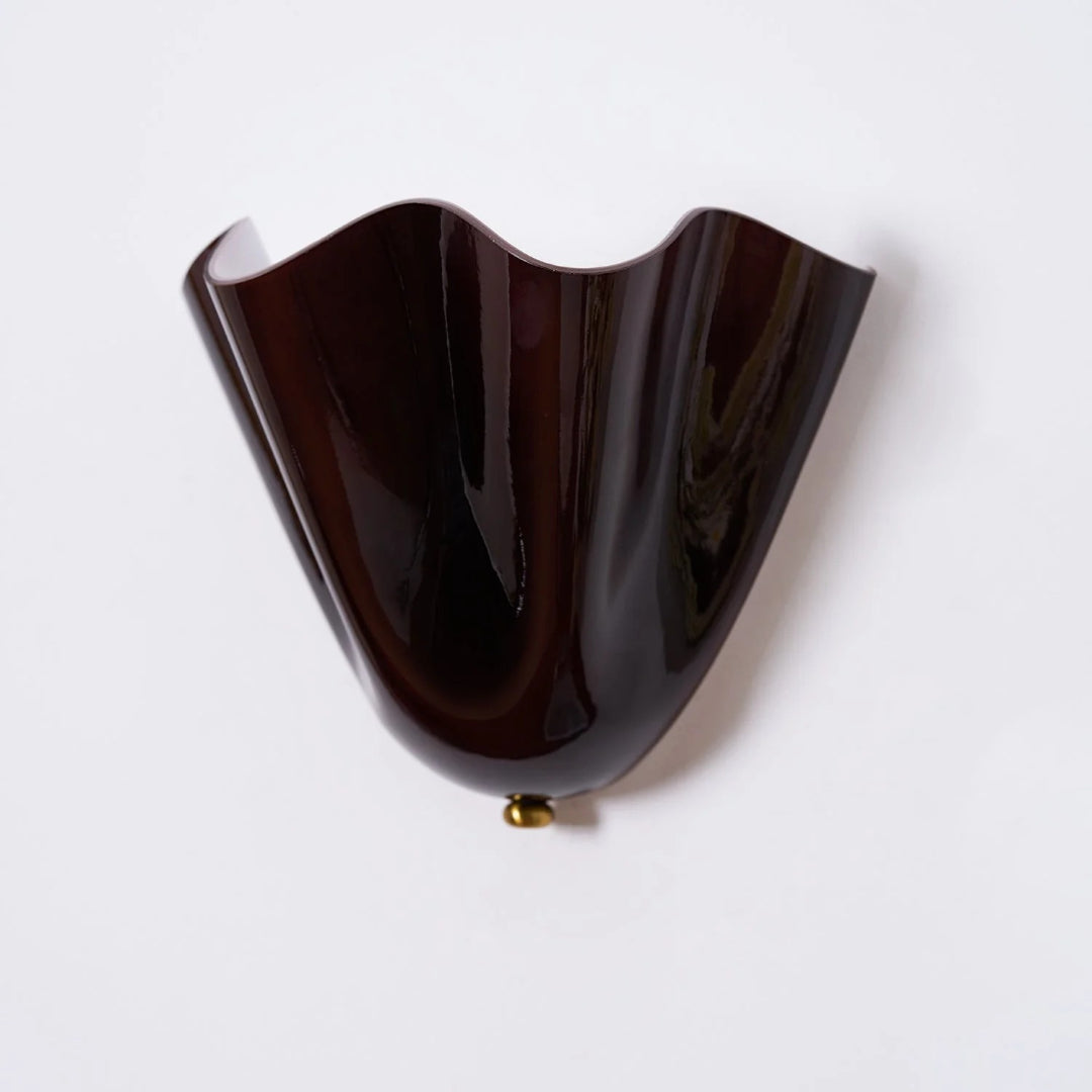 Vintage Bladvormige Glazen Wandlamp