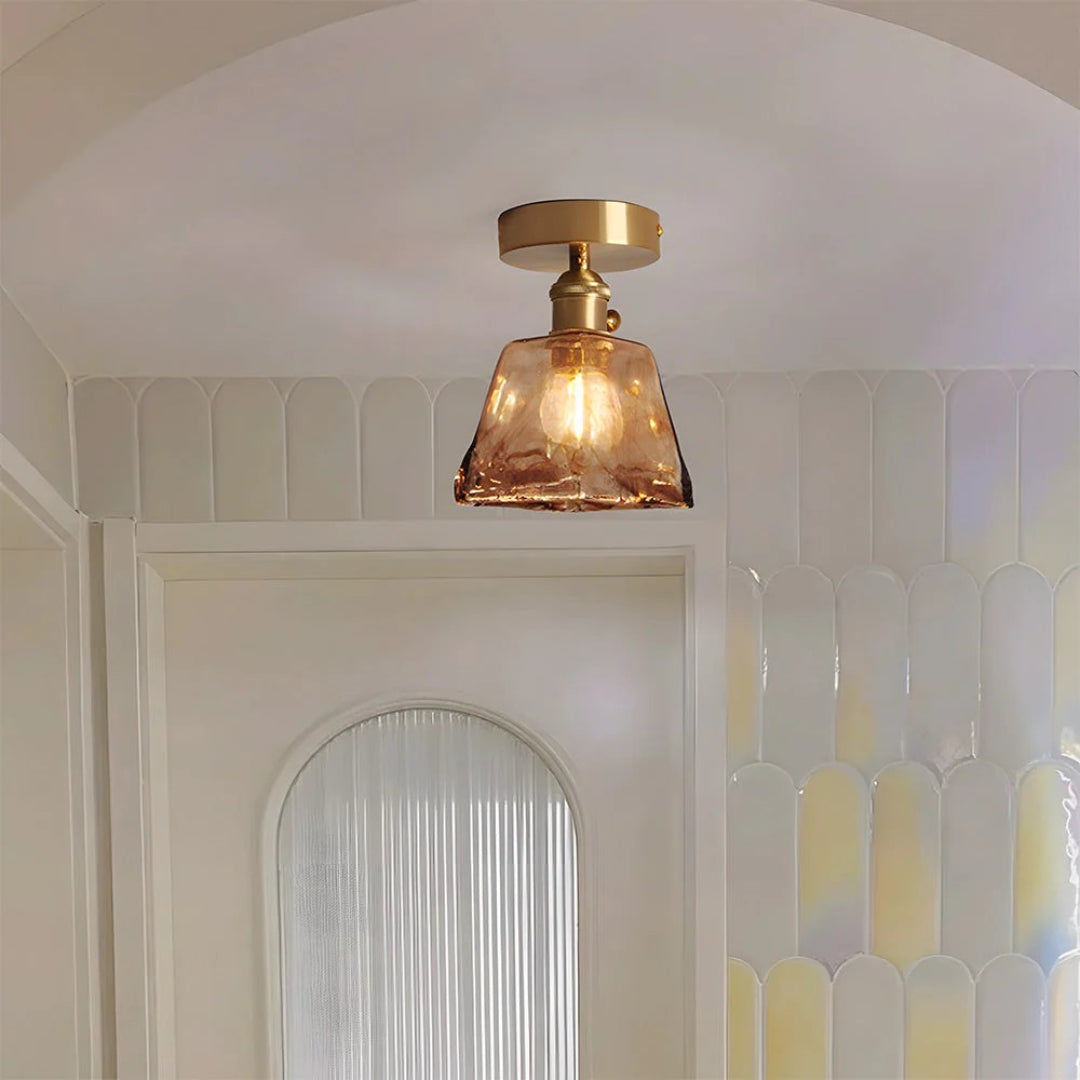 Getextureerde Glazen Plafondlamp