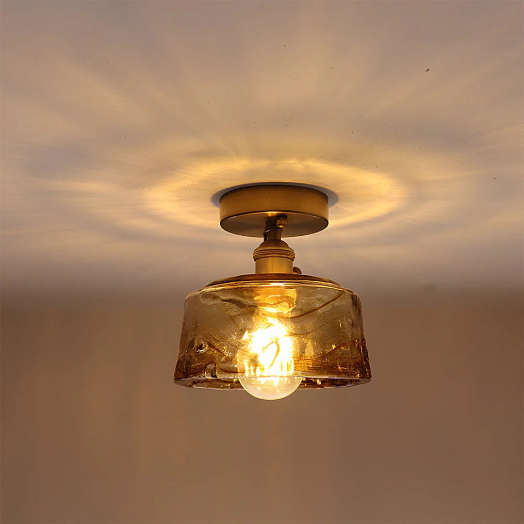 Getextureerde Glazen Plafondlamp