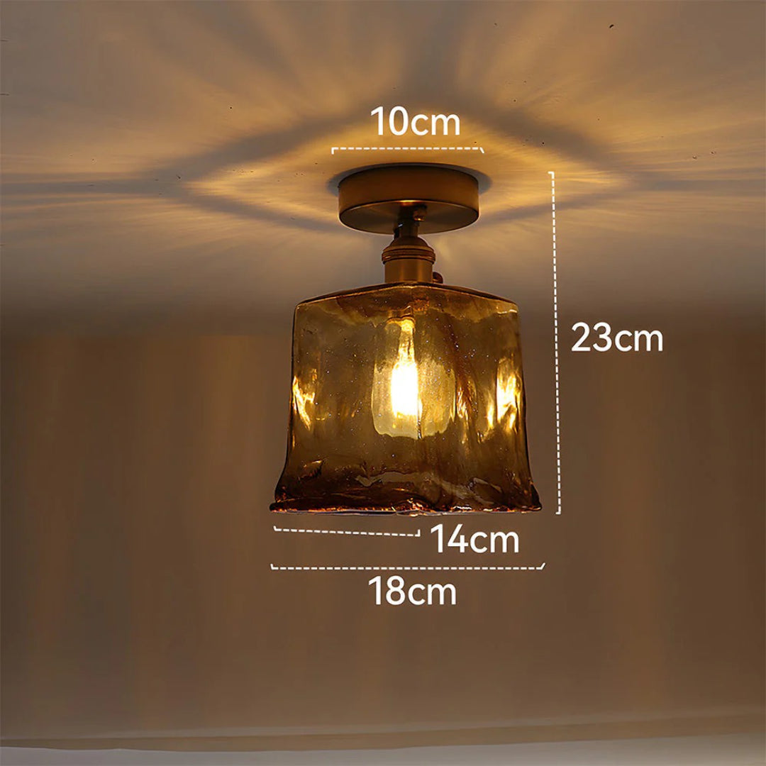 Getextureerde Glazen Plafondlamp