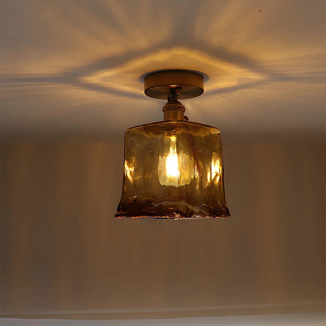 Getextureerde Glazen Plafondlamp