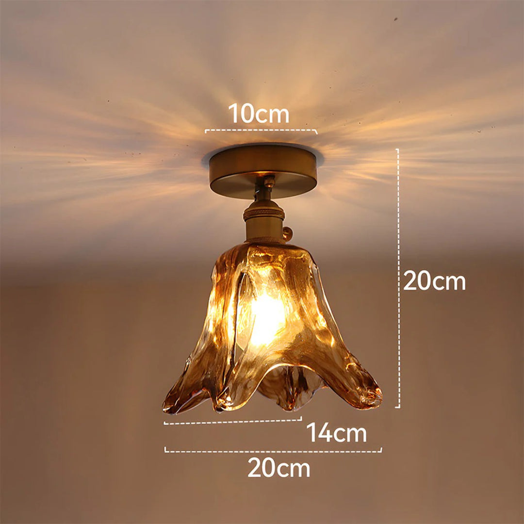 Getextureerde Glazen Plafondlamp