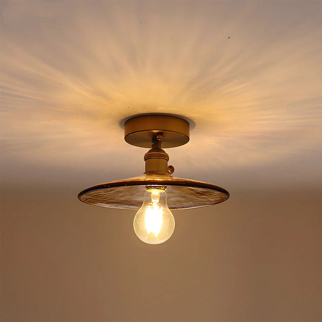 Getextureerde Glazen Plafondlamp