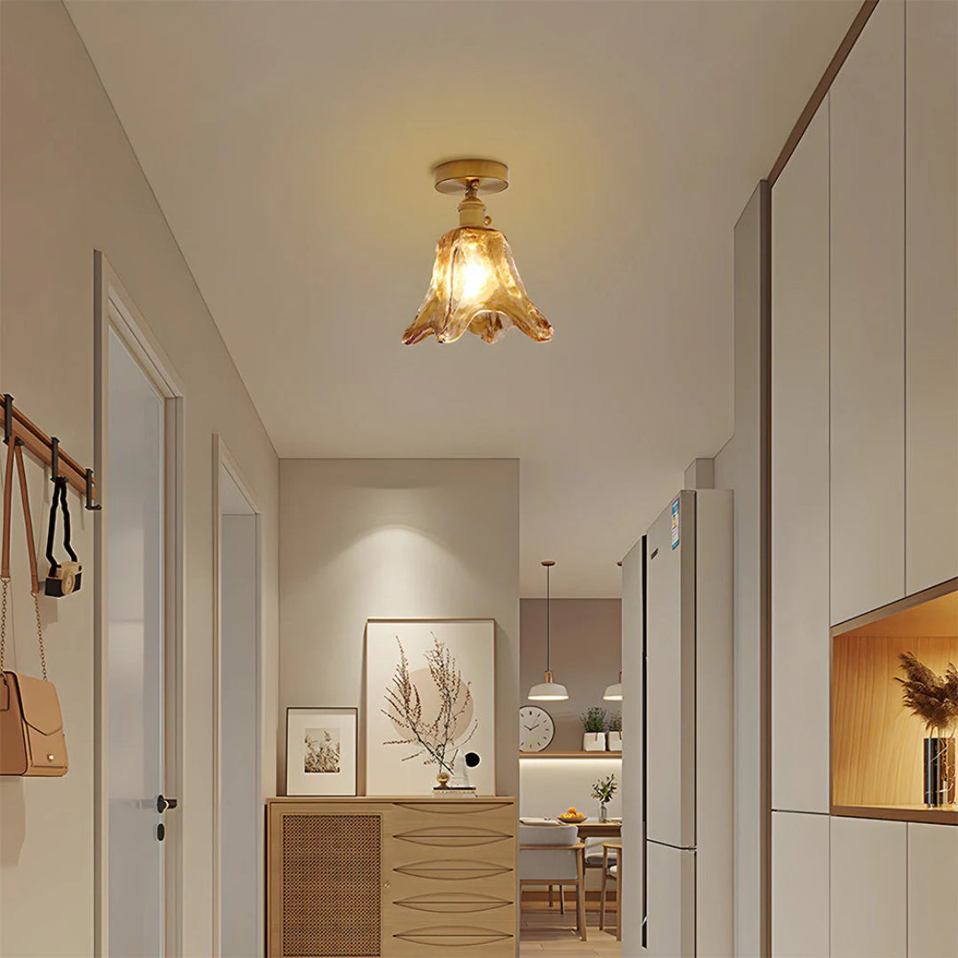 Getextureerde Glazen Plafondlamp