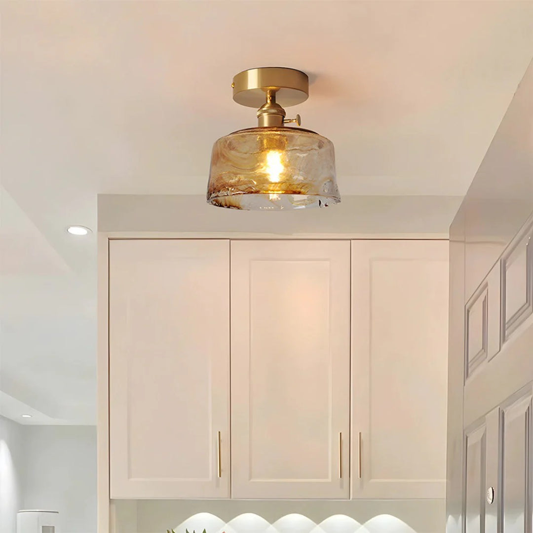 Getextureerde Glazen Plafondlamp