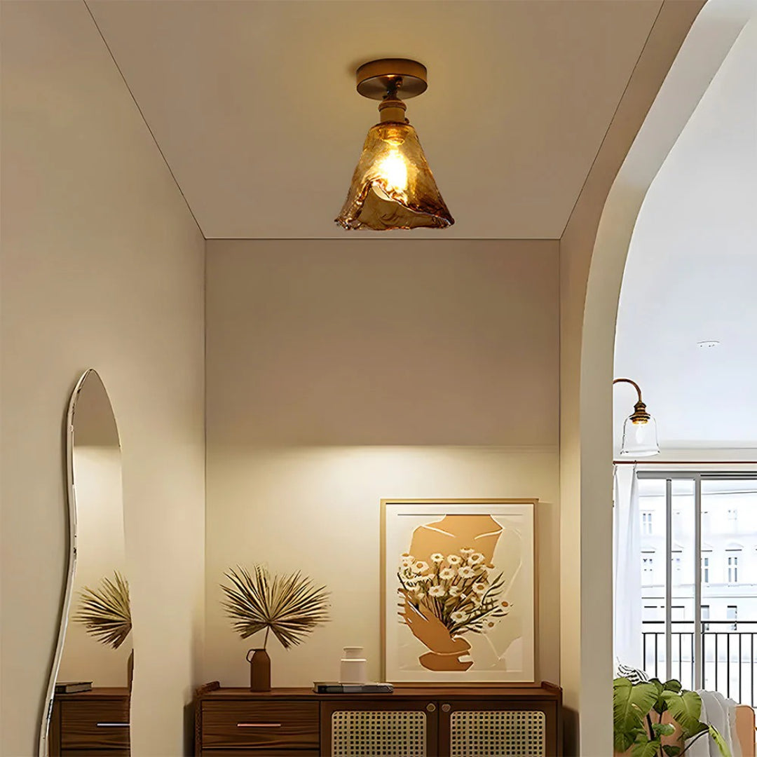 Getextureerde Glazen Plafondlamp