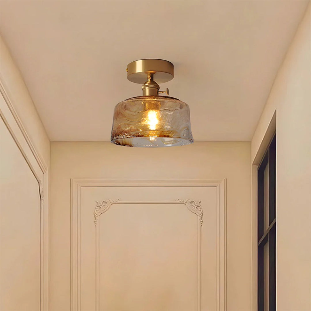 Getextureerde Glazen Plafondlamp