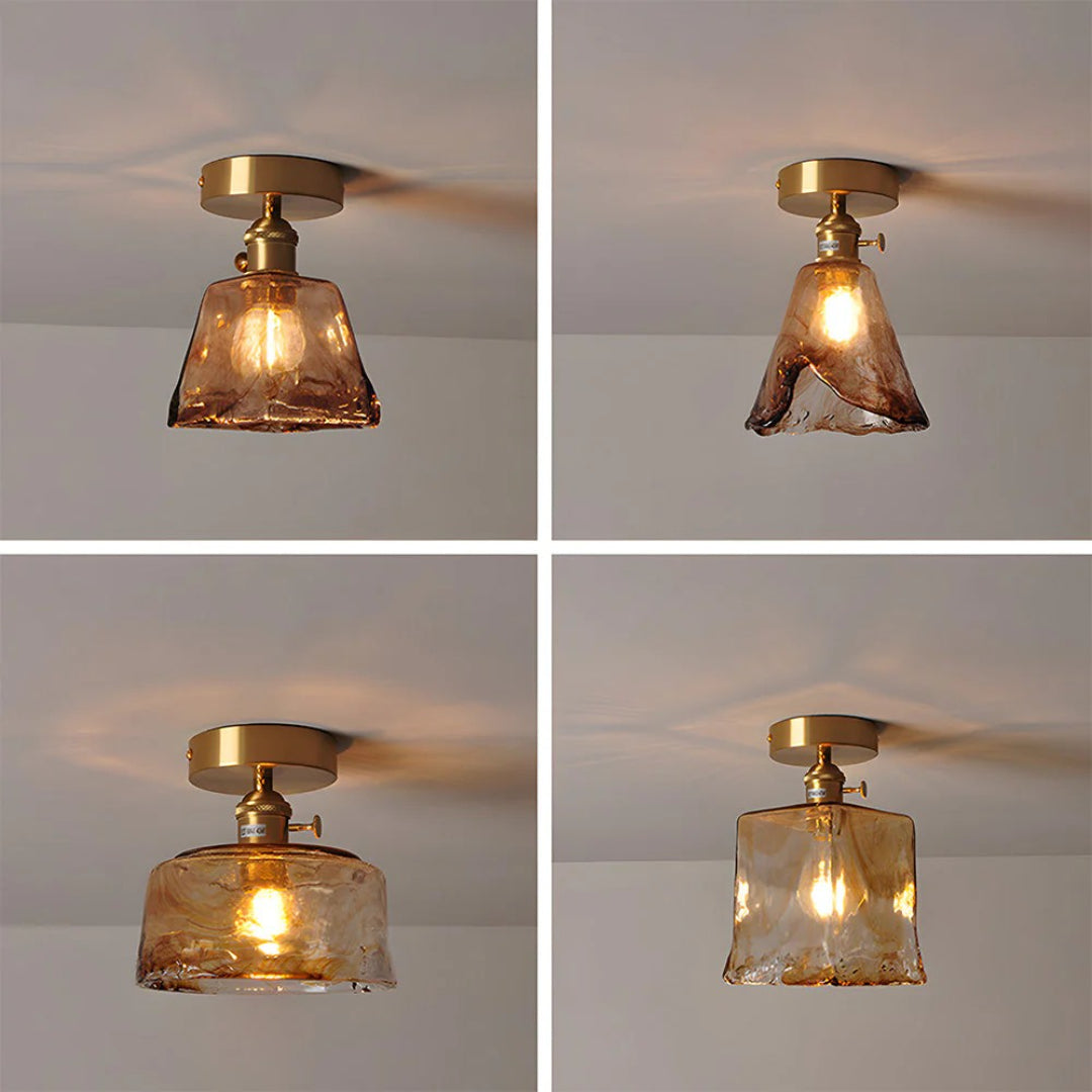 Getextureerde Glazen Plafondlamp