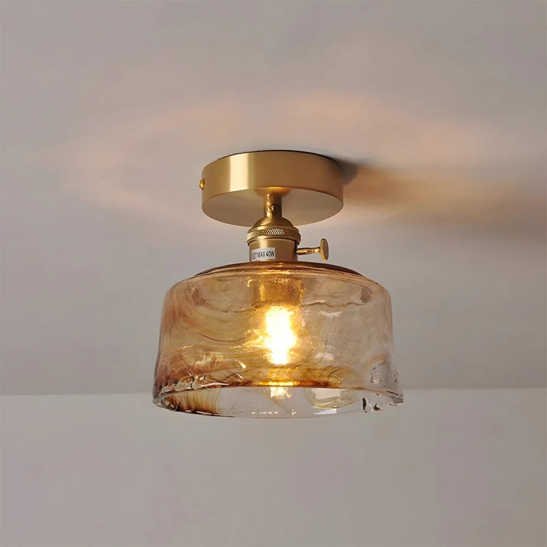 Getextureerde Glazen Plafondlamp