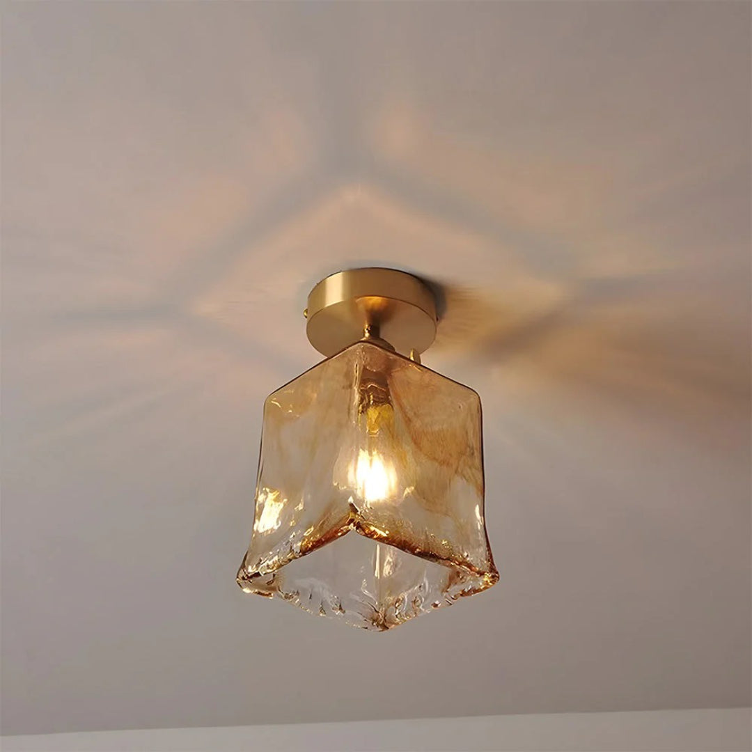 Getextureerde Glazen Plafondlamp