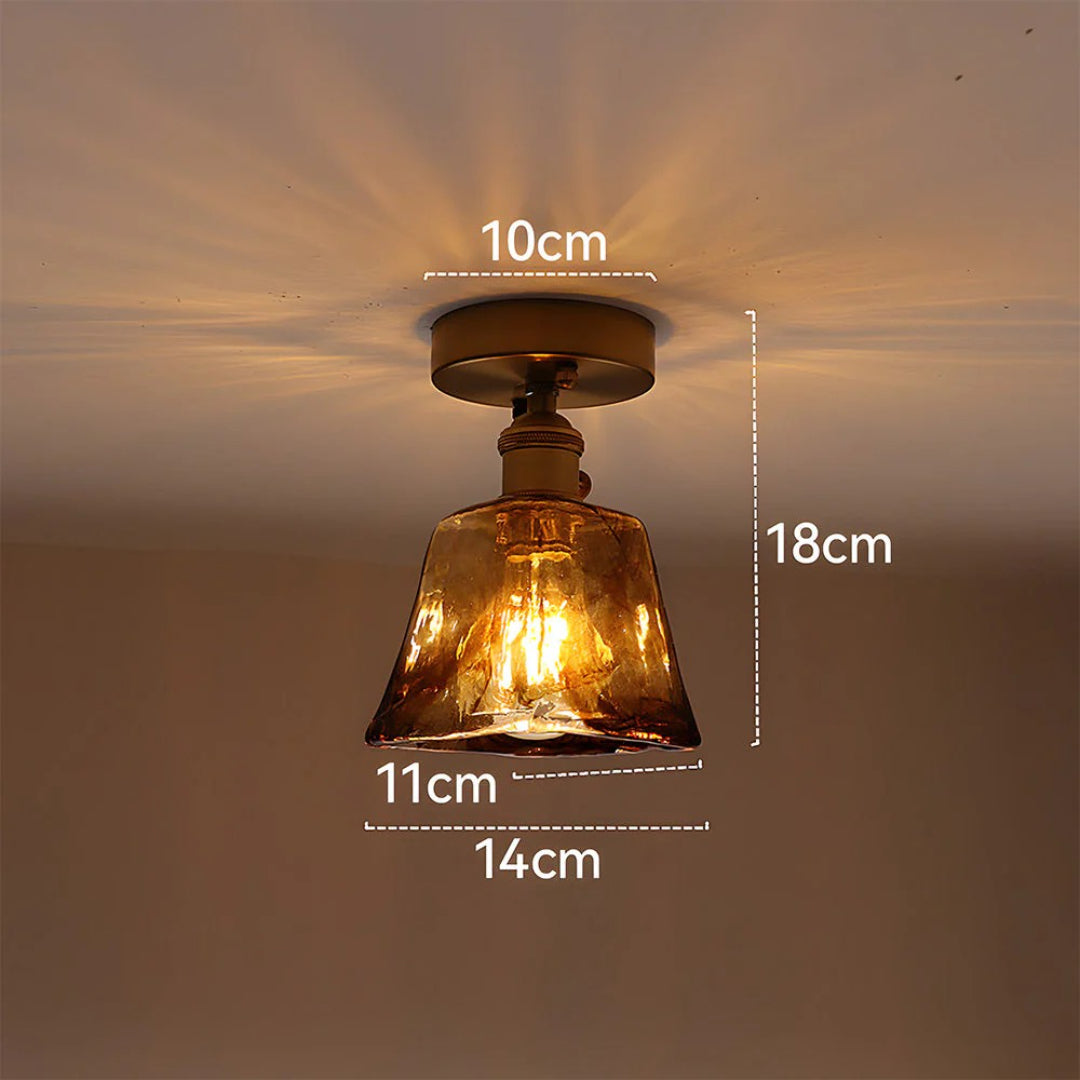 Getextureerde Glazen Plafondlamp