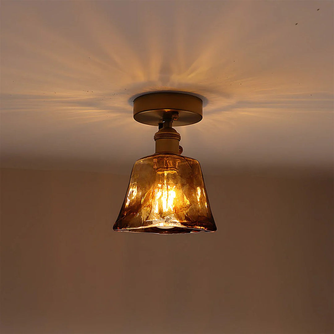 Getextureerde Glazen Plafondlamp