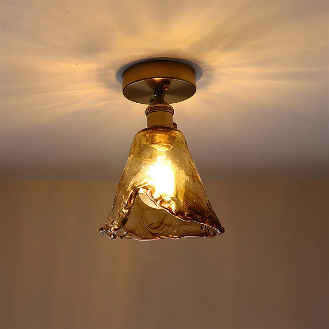 Getextureerde Glazen Plafondlamp