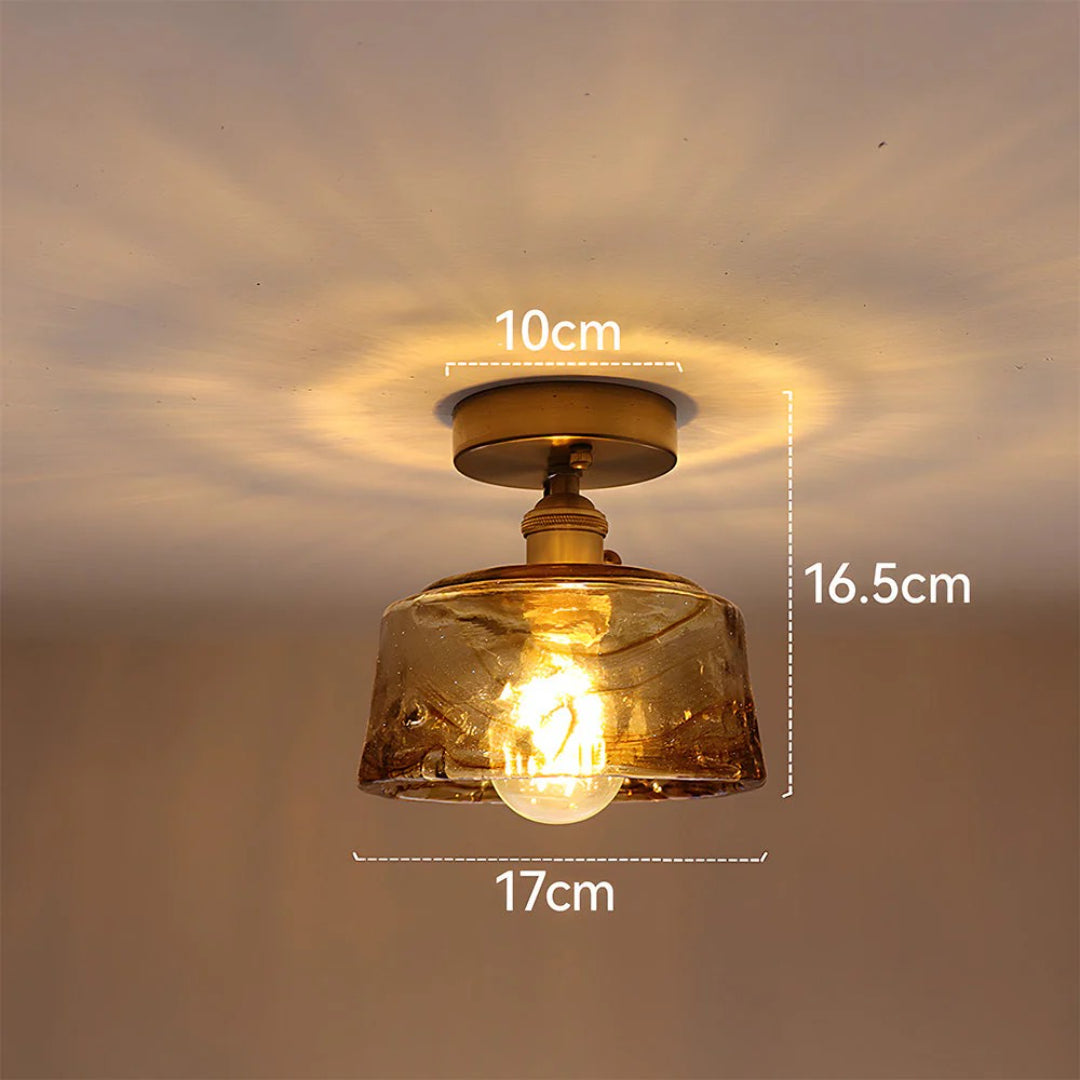 Getextureerde Glazen Plafondlamp