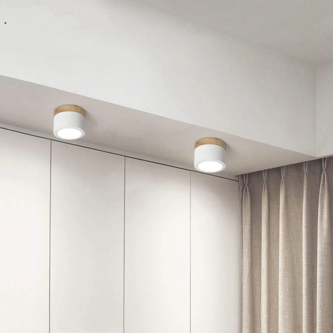 Nordische houten plafondlamp