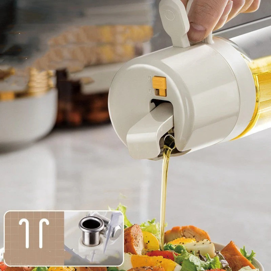 Glazen olie sprayer met drukpomp