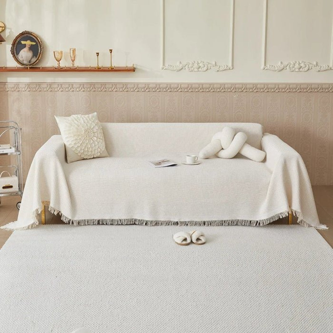 Wollen getextureerde bankhoes