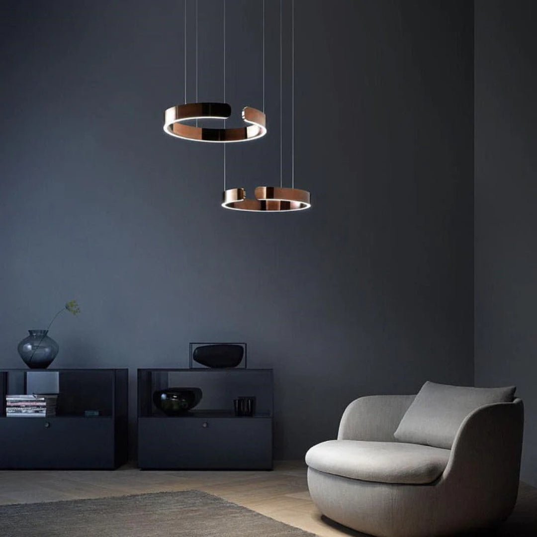 Cirkelvormige LED metalen hanglamp