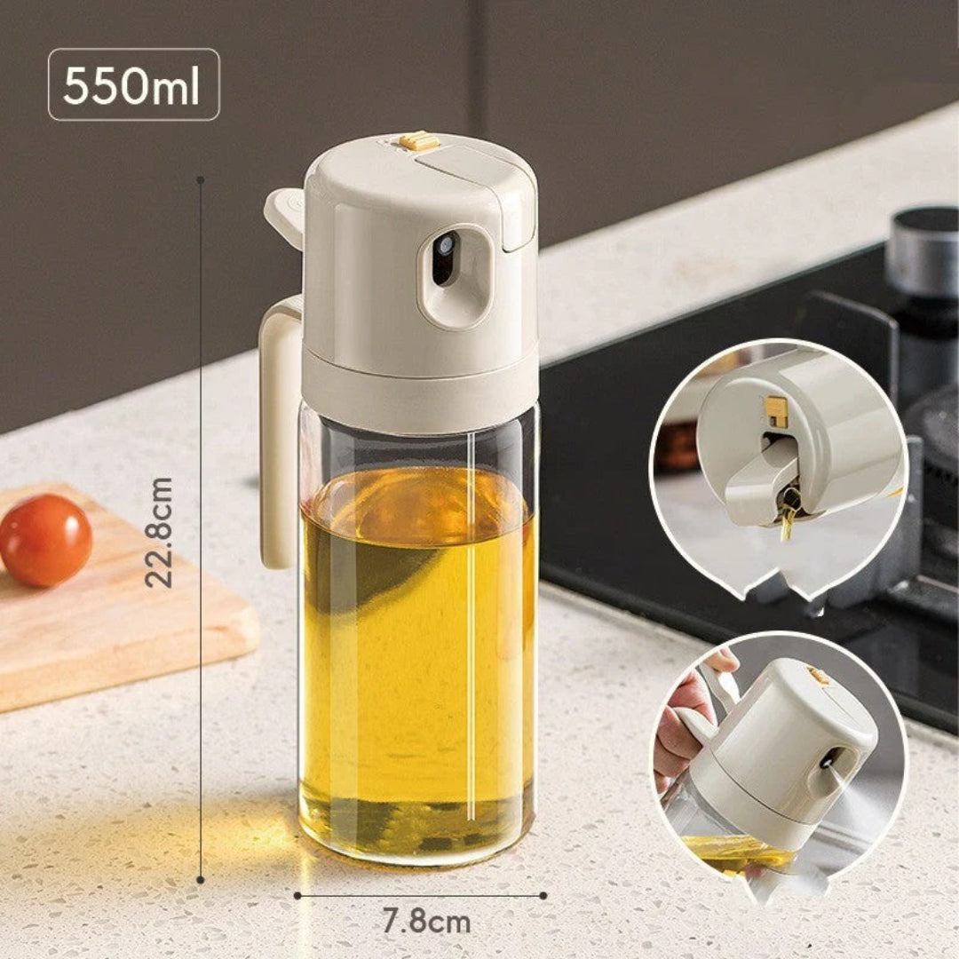 Glazen olie sprayer met drukpomp