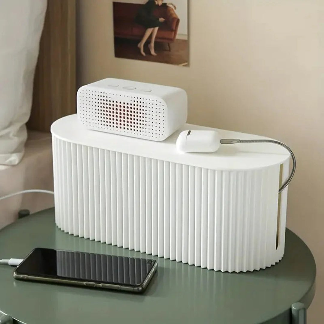 Minimalistische kunststof kabel organizer box