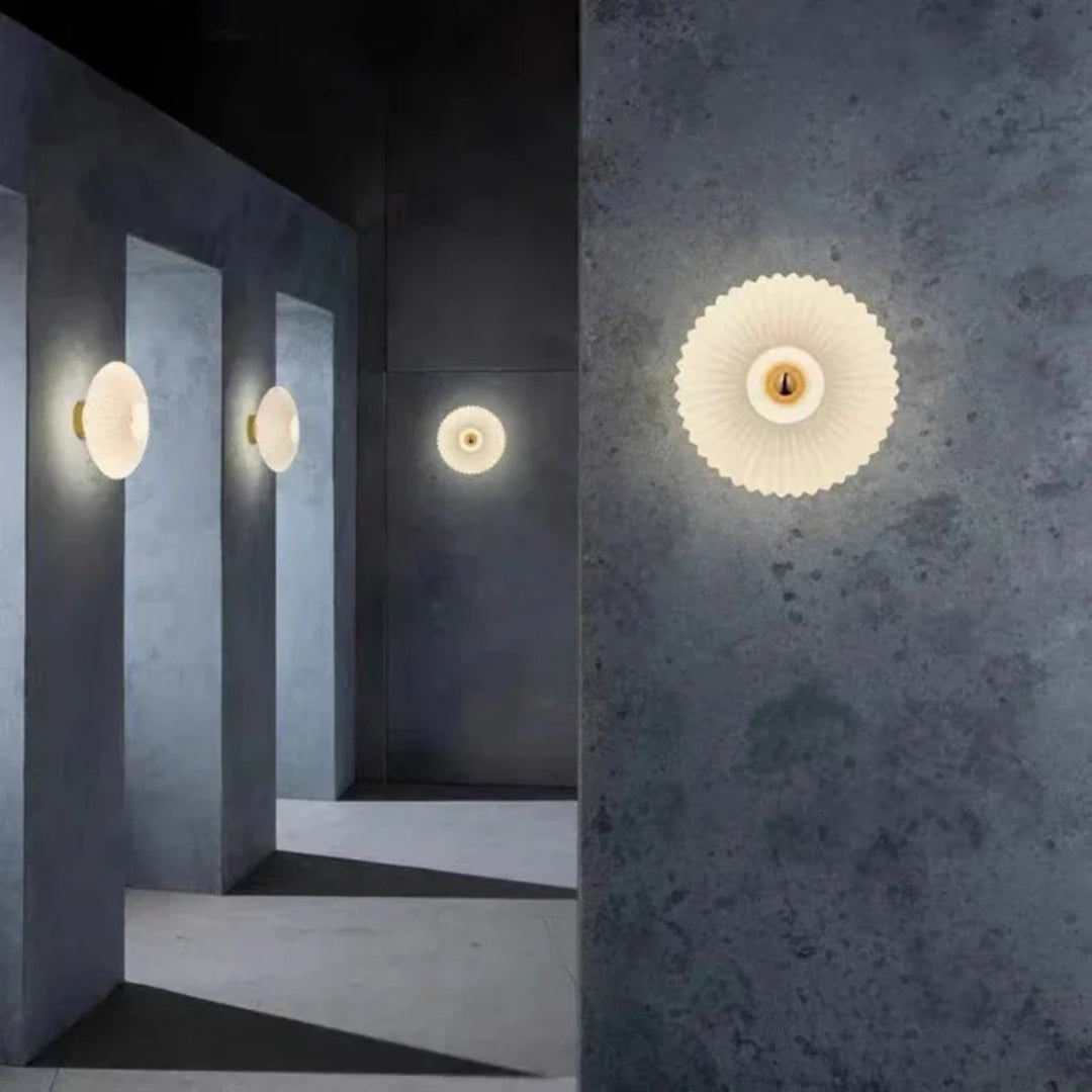 Getextureerde glazen wandlamp