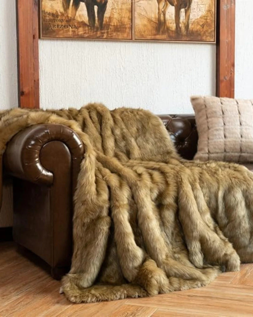 Klassieke faux fur plaid