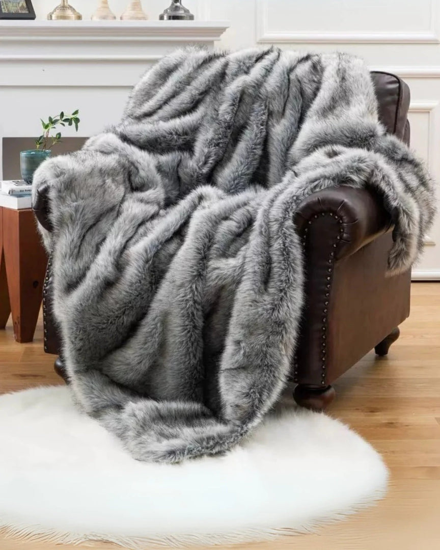 Klassieke faux fur plaid
