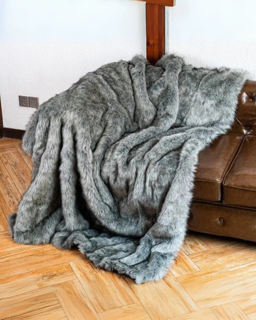 Klassieke faux fur plaid