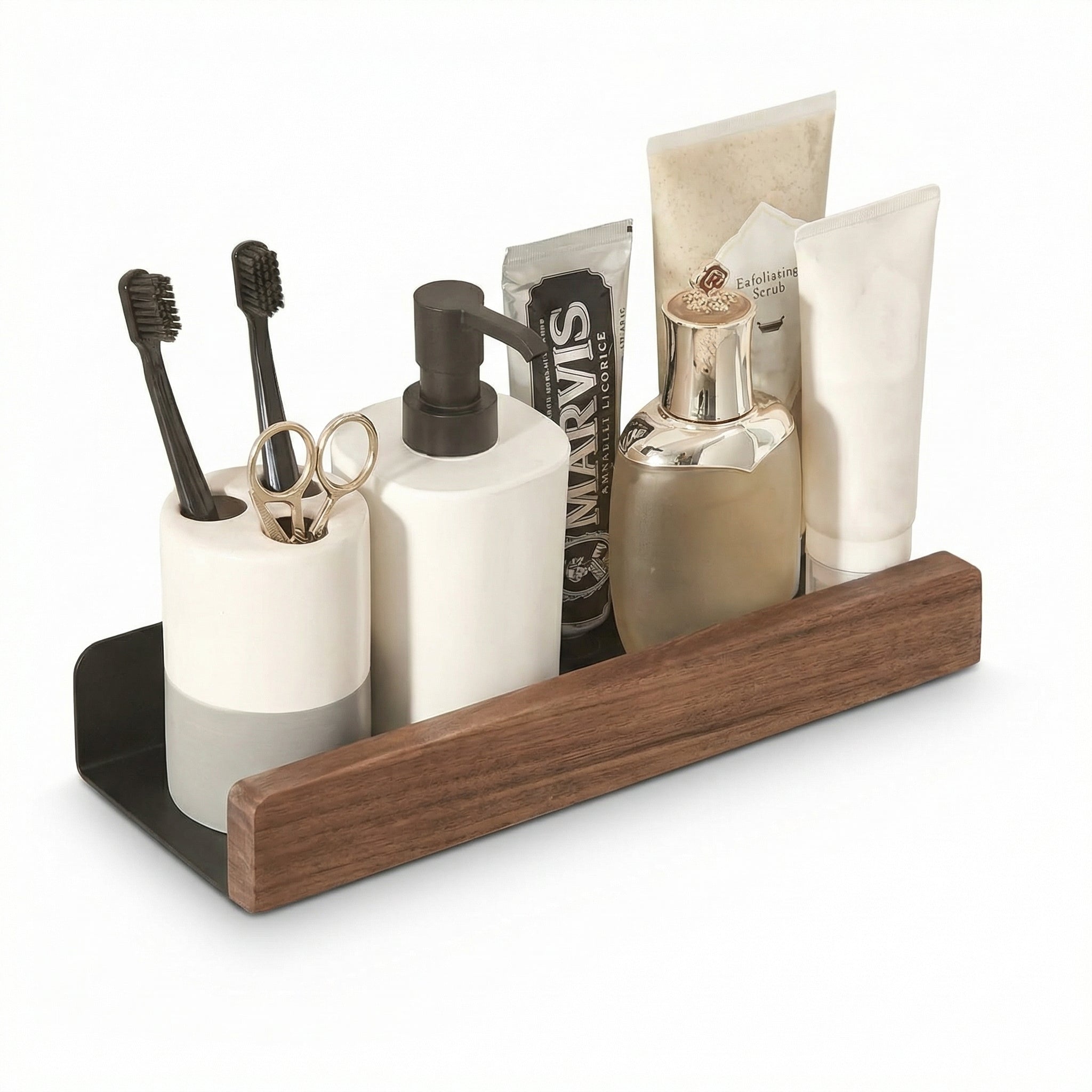 Minimalistische houten wandplank