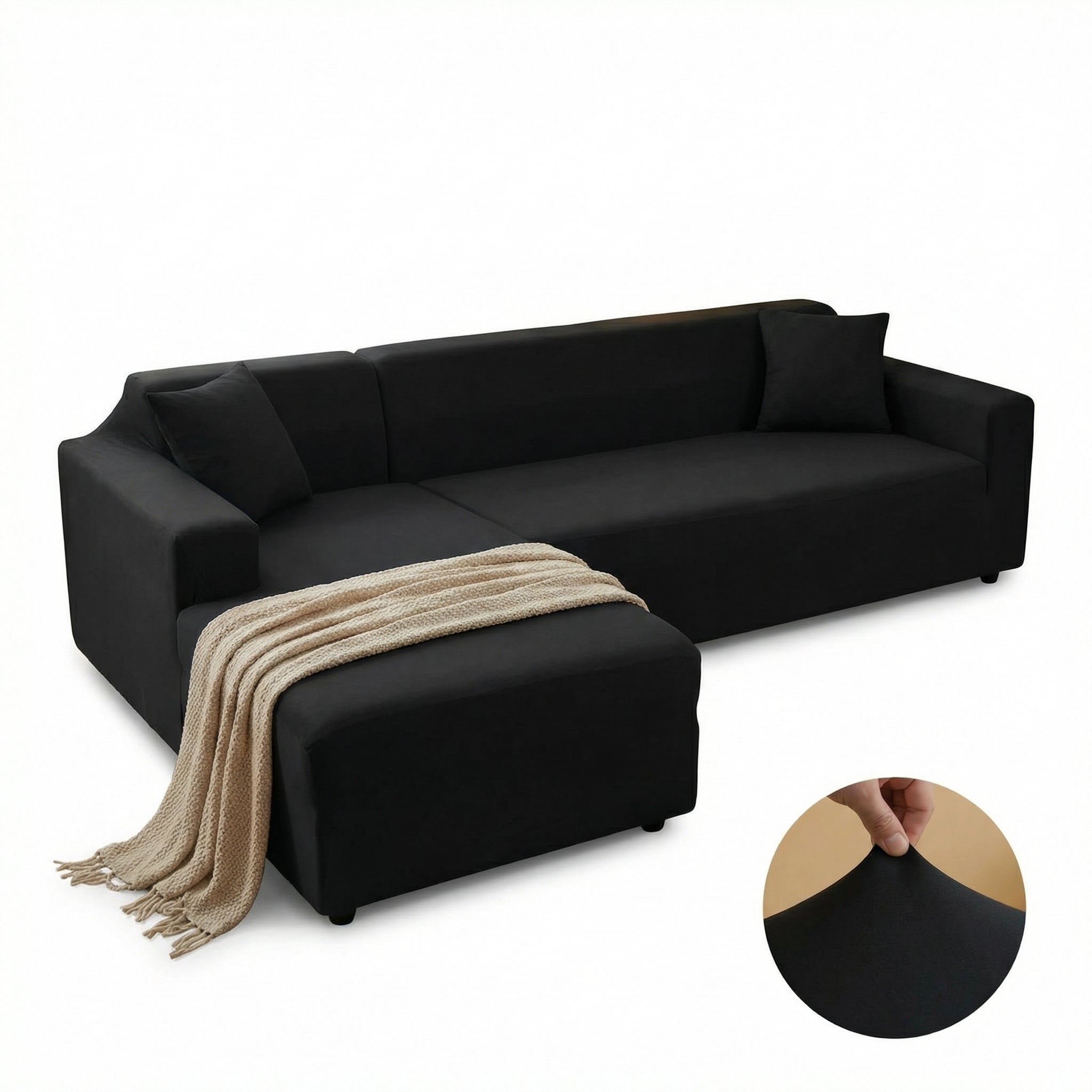 Minimalistische stretch stoffen bankhoes