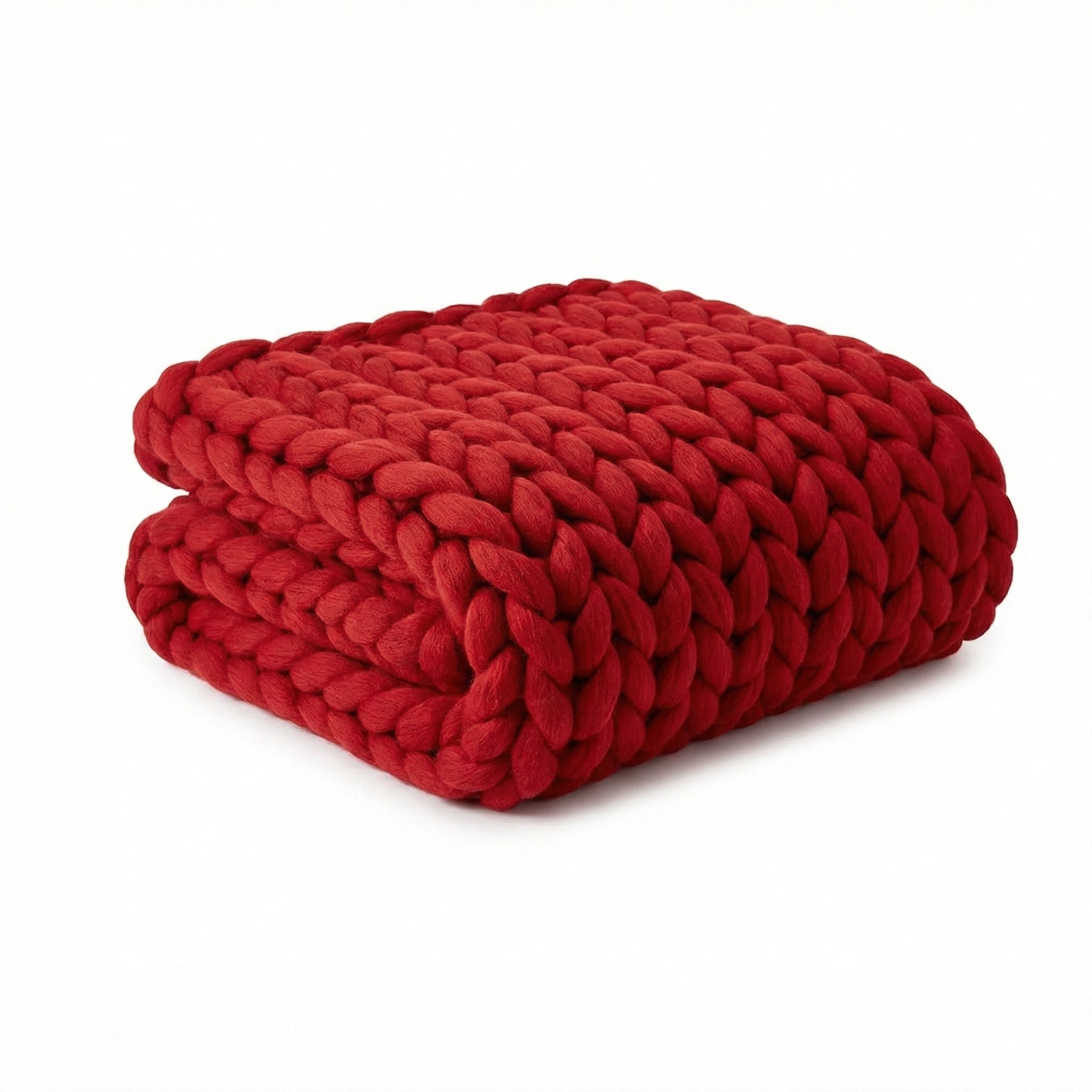 Chunky knit wollen deken