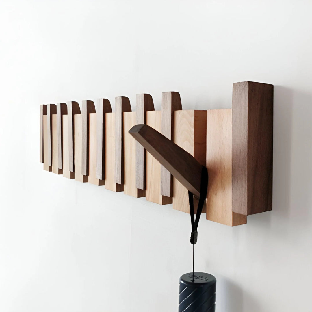 Scandinavische houten opvouwbare kapstok