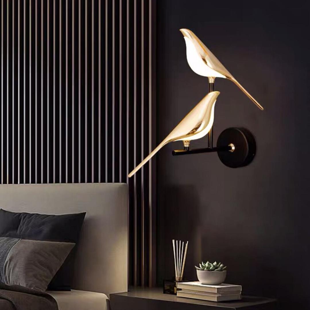 Eigentijdse Vogel LED Wandlamp