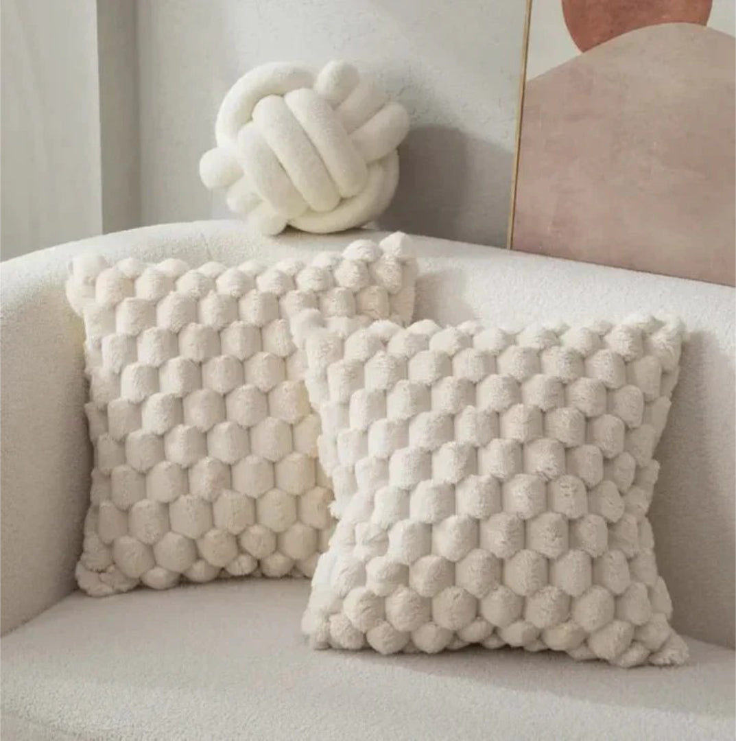 Kussenhoes met bubbeltextuur