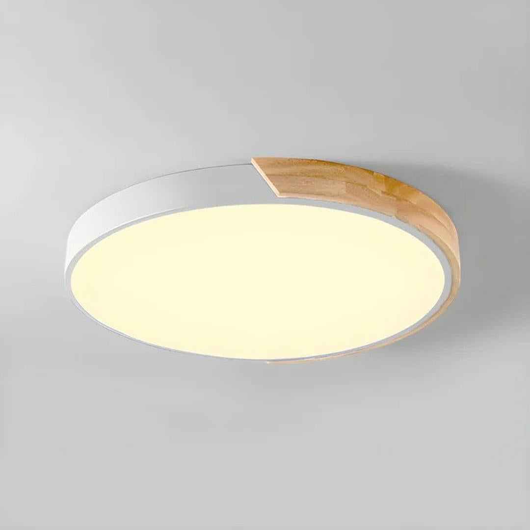 Scandinavische Houten Ronde Plafondlamp